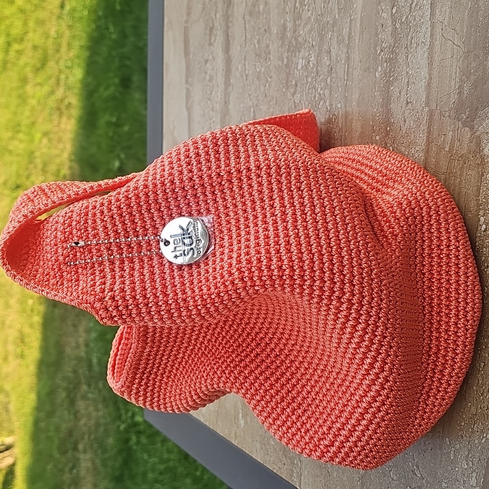 The Sak Vibrant Orange Knit Shoulder Bag